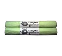Caddy Liners Direct CaddyMan 25 Litre (25L) x 52 Bags (2 roll pack) - Compostable and Biodegradable Kitchen Food Waste Bio/Compost Caddy Bin Liners - Certified EN13432, CM25LX52