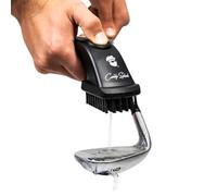 Caddy Splash Golf Club Brush Pro with Water (Black) - Heavy Duty Retractable Clip- Push Button for Easy Cleaning with Nylon Bristles - Holds 4 Oz Water - Golf Accessories - USA Company