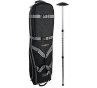 CaddyDaddy Defender Golf Travel Bag Cover with Impact Resistant Solid EVA Dense Foam Padded Top, 1 Year Full Replacement Coverage Wheels & Lockable Oversized Zippers for Transporting Clubs on Airlines