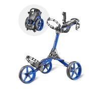 Caddytek CaddyLite Compact Semi-Auto Folding and Unfolding Golf Push Cart, Blue, One Size