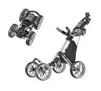 Caddytek Unisex Caddycruiser One Version 8 - Silver Golf Push Cart, Silver