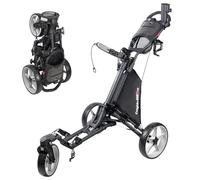 Caddytek Unisex Caddylite One - Swivel V8, Dark Grey Golf Push Cart Trolley, Black