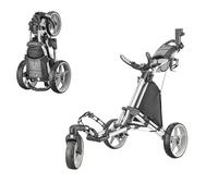 Caddytek Unisex Caddylite One - Swivel V8, Silver Golf Push Cart trolley, Silver, One Size UK