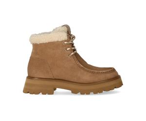 Cade Fleece-Lined Suede Ankle Boot - female - Michael Kors - Winter Boots - Beige - 5 1/2 UK - Shoes 5 1/2 UK