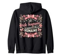 Cadeau Anniversaire Rigolo Aide Soignante Femme Zip Hoodie