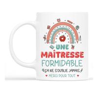 Cadeau Plus "Merci Maîtresse" Mug - School Teacher Gift, Merci Pour Tout (Model #4)