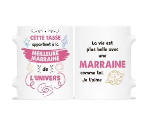 Cadeau Plus Mug "Veux Tu Être Ma Super Marraine?" - Godmother Gift - Original Christening Gift, Model #2