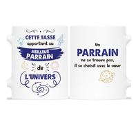 Cadeau Plus Mug "Veux Tu Être Mon Super Parrain?" - Godfather Gift, Original Christening Gift, Model #3