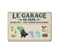 Cadeau Plus Vintage Metal Plaque My Garage My Tools My Tools - My Rules - Garage Daddy, Vintage Frame, Dad Garage, Christmas Garage Door Decoration, Garage Decoration (Model 6)