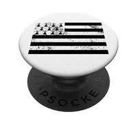 Cadeau Pour Un Fier Breton Drapeau Breizh Bretagne France PopSockets Adhesive PopGrip