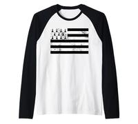 Cadeau Pour Un Fier Breton Drapeau Breizh Bretagne France Raglan Baseball Tee