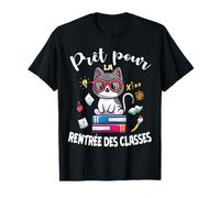 Cadeau Rentrée Scolaire Garçon. Chat Prêt Pour la Rentrée T-Shirt