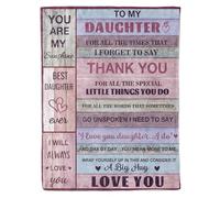 CadeauJoie Daughter Gifts from Mum Blanket, Flannel Blanket Daughter Birthday Gifts, Super Cozy Gifts for Daughter Blanket on Birthday Christmas Thanksgiving Day Graduation 152 * 127cm