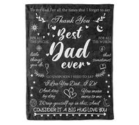 CadeauJoie for Dad, Flannel Blanket Birthday Gifts for Daddy from Daughter son on Fathers Day Birthday Christmas Valentines, Step Father in Law or New to be Dad Gift