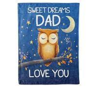 CadeauJoie for Dad, Flannel Blanket Birthday Gifts for Daddy from Daughter son on Fathers Day Birthday Christmas Valentines, Step Father in Law or New to be Dad Gift