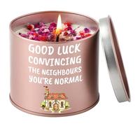 CadeauJoie House Warming Gifts: 9oz Lavender Scented Candles in Metal - Perfect for Women, Couples, Families & Besties