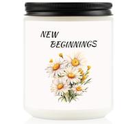 CadeauJoie New Beginnings Candle Gift, 7oz Lavender Scented Jar Candles,New Job/Home Gift, Good Luck Leaving Gifts for Colleagues Women Men, Divorce/Inspirational/Motivational Gifts