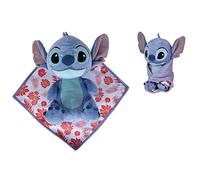 CADEAUX STORE Stitch Lilo&Stitch Cuddly Plush Soft Toy, Stitch in Square Soft Blanket, 25 cm