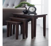 cadee wooden set of 3 nest of tables in mahogany