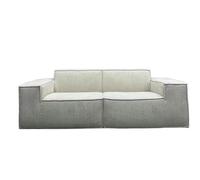 CADEHUB 118''Cloud Sectional Couch, Modern Modular Sectional Sofa with Deep Seat, Memory Foam 3-Seater Corduroy Couch, For Living Room, Bedroom, Apartment, Home Office white Double Seat