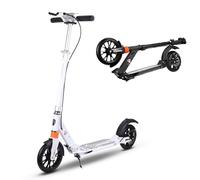 CADEHUB Scooter for Adults Adjustable Height Folding Kick Scooter Boys Scooter Lightweight Foldable Aluminum Alloy Frame and Adjustable Handlebars Scooters For Kids 8-12 white