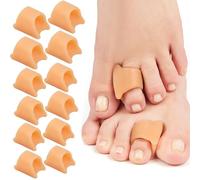 cadelon Hammer Toe Straightener Corrector for Women & Men - 6pcs (Skin Color) - Soft Comfortable Gel Splints, Gently Realigns Bent Curled Crooked Toes, Easy to Use for Walking, Workout & Standing