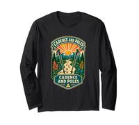 Cadence and Poles Nordic Walking Trail Rhythm Long Sleeve T-Shirt