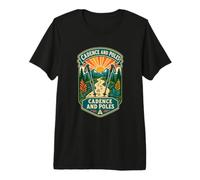 Cadence and Poles Nordic Walking Trail Rhythm Premium T-Shirt