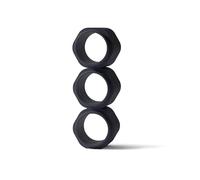 Cadence Extender - Adds Additional 1.43 fl oz - 3pk, Charcoal - Add On to Any Flex Magnetic Containers with Lids - TSA Approved, Leak Proof - Extension to Travel Bottles - Carry On Travel Essentials