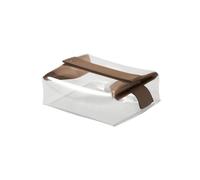 Cadence Parcel - Clear Kit with Magnetic Closure - Durable and Leak-Resistant Travel Toiletry Kit - Modular Design, Chestnut, M, Travel Toiletry Kit