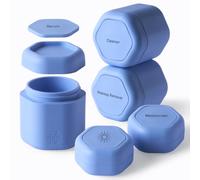 Cadence Travel Container - Core Skincare Set - Magnetic Travel Capsules - 2 Small (15.9g) and 3 Medium Capsules (37.4g) with Cleanser, Moisturizer, Serum, Makeup Remover and