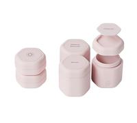 Cadence Travel Containers - Core Skin Care Kit - Magnetic Containers with Lid, 2 Small (0.5 oz) and 3 Medium (1.3 oz) - Cleanser, Moisturizer, Serum, Makeup Remover and