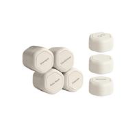 Cadence Travel Containers - Daily Routine Capsule Set - Magnetic Travel Capsules - For Shampoo, Conditioner, Body Wash, Pills, and More - 5 Flex Mediums (1.32oz) & 3 Flex Smalls (0.56oz) - Sand