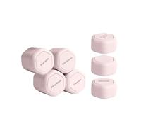 Cadence Travel Containers - Daily Routine Capsule Set - Magnetic Travel Capsules - For Shampoo, Conditioner, Body Wash, Pills, and More - 4 Flex Mediums (1.32oz) & 3 Flex Smalls (0.56oz) - Petal