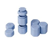 Cadence Travel Containers - Full Skincare Set - Magnetic Travel Capsules - 2 Small (0.56oz), 4 Medium Capsules (1.32oz), & Extender (1.43oz) with Multiple Labels for Better Organization - Pacific