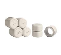 Cadence Travel Containers - Full Skincare Set - Magnetic Travel Capsules - 2 Small (0.56oz), 4 Medium Capsules (1.32oz), & Extender (1.43oz) with Multiple Labels for Better Organization - Sand