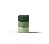 Cadence Travel Containers - Skincare Set - Magnetic Travel Capsules - For Facial Cleanser, Moisturizer, Sunscreen - 3 Small Capsules (0.56oz) with Cleanser, Moisturizer & Sun-Icon Labels - Evergreen