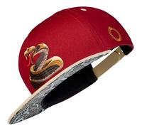Cadency Snapback Caps Men's Snake, Baseball Cap, Straight Peak, Premium Quality, 100% Cotton, Durable, One Size, Women, Unisex, Rust Red, Adjustable Size