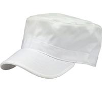 Cadet Army Cap Basic Everyday Military Style Hat (Now with STASH Pocket Version Available), White Daily Cadet, XL