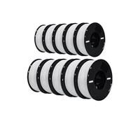 Cadfghjk 10KG PLA/ABS/PETG Filament 1.75mm Black White Gray 10 Rolls PLA ABS PETG Plastic For 3D Printer - Compatible With KINGROON(ABS 10kg White)