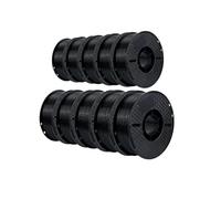 Cadfghjk 10KG PLA/ABS/PETG Filament 1.75mm Black White Gray 10 Rolls PLA ABS PETG Plastic For 3D Printer - Compatible With KINGROON(ABS 10kg Black)