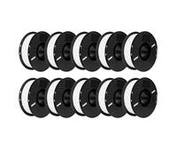 Cadfghjk 10KG PLA/ABS/PETG Filament 1.75mm Black White Gray 10 Rolls PLA ABS PETG Plastic For 3D Printer - Compatible With KINGROON(PETG 10kg White)