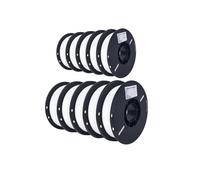 Cadfghjk 10KG PLA/ABS/PETG Filament 1.75mm Black White Gray 10 Rolls PLA ABS PETG Plastic For 3D Printer - Compatible With KINGROON(PLA 10kg White)