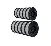 Cadfghjk 10KG PLA/ABS/PETG Filament 1.75mm Black White Gray 10 Rolls PLA ABS PETG Plastic For 3D Printer - Compatible With KINGROON(PLA 10kg Gray)