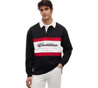 Cadillac F1 Team Formula 1 T-Shirt Tommy Hilfiger Panelled Rugby Black Mens