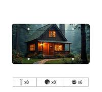 Cadillac License Plate Frame Cozy Cabin In The Woods: A Serene Retreat License Plate Mercedes Benz License Plate Frame Dodgers License