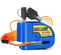 Cadinacy Bicycle Lock, Disc Brake Lock with Anti-Theft Alarm Sound 110dB Super Loud Waterproof Sturdy Security Wheel Disk Lock with Reminder Cable Universal for Bike Motorcycle Scooter