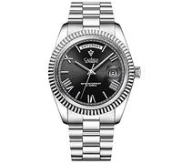 Cadisen Automatic Mechanical Watch Men Swimming 10Bar Waterproof Screw Crown 8285 Movement Stainless Steel Case Watches, Black, Mechanical