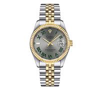 CADISEN Automatic Watches Men's Mechanical Japan 8215 Movement Waterproof Classic Design Wristwatch, gold grey, Mechanical
