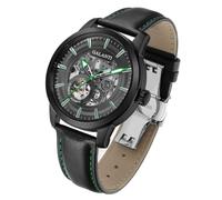 CADISEN Men's Automatic Watch Minimalist Stainless Steels Skeleton, GREEN